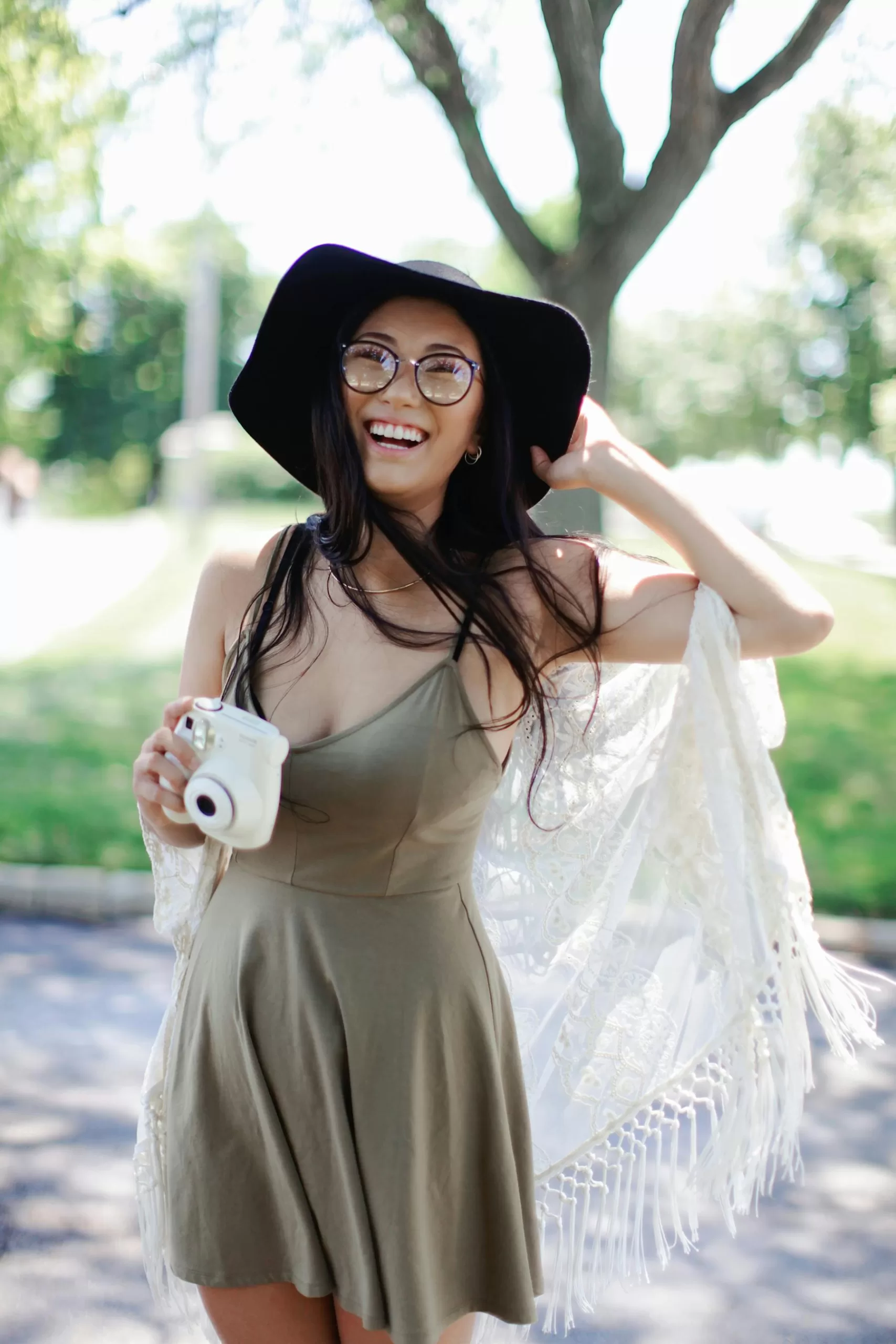 "Stylish woman wearing a summer dress for a casual outing"