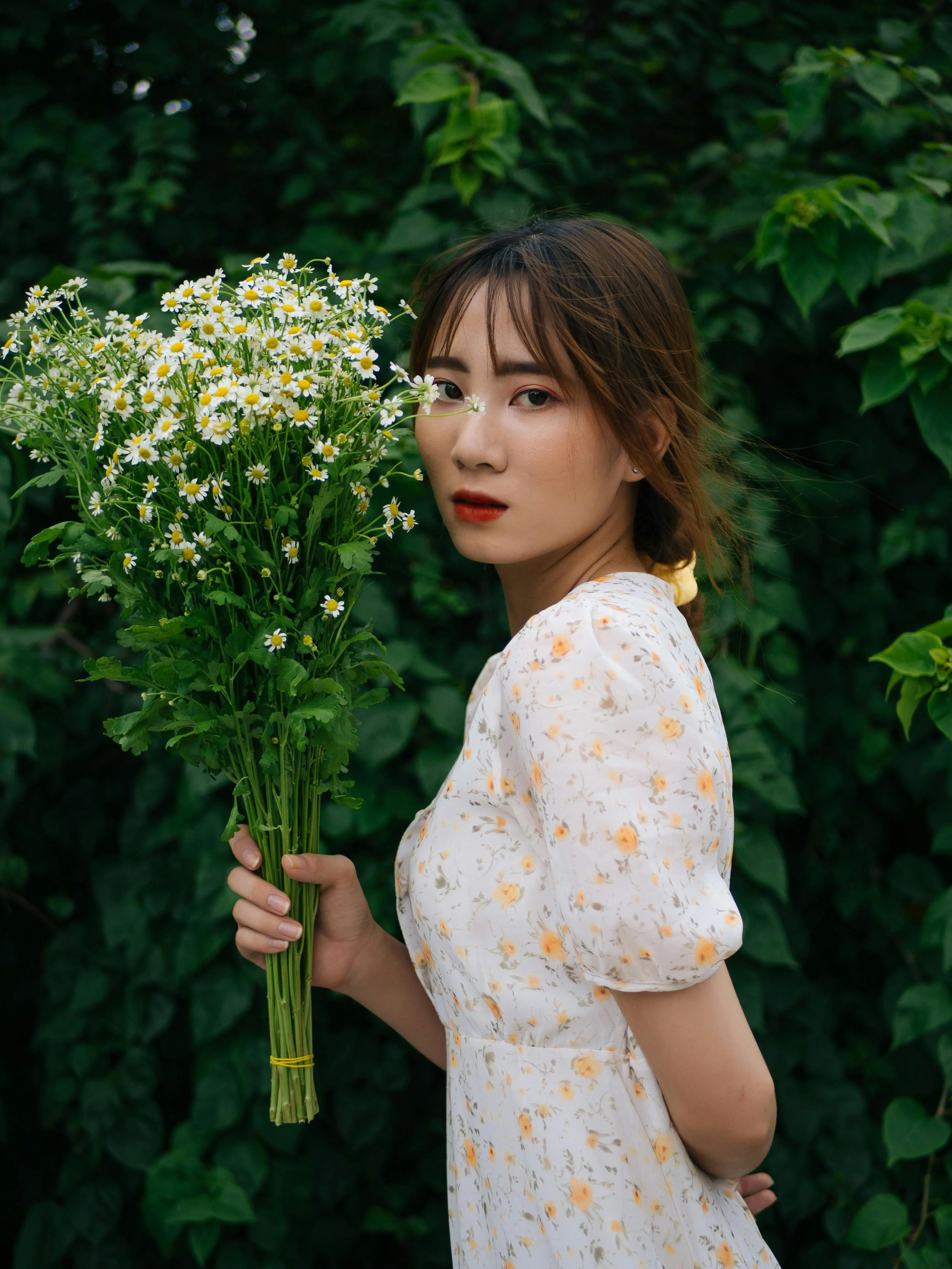 "Stylish woman wearing a summer dress for a casual outing"